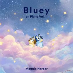 Bluey on Piano Vol. II. Передняя обложка. Нажмите, чтобы увеличить.
