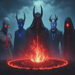 Eternal Masks - The Avatars of Damnation - EP. Передняя обложка. Нажмите, чтобы увеличить.