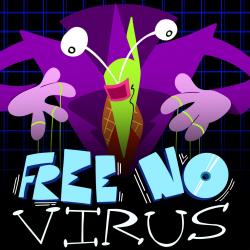 FREE NO VIRUS - Single. Передняя обложка. Нажмите, чтобы увеличить.