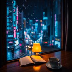 Rainy Tokyo 2AM Lofi Hip Hop Chill Beats. Передняя обложка. Нажмите, чтобы увеличить.