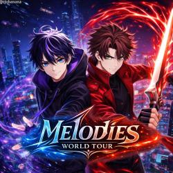 Melodies: World Tour, Vol. 1 Original Game Soundtrack. Передняя обложка. Нажмите, чтобы увеличить.