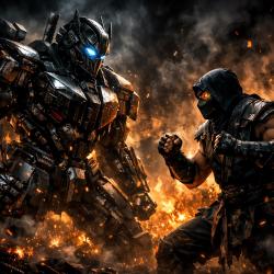 Transformers x Mortal Kombat Epic Version - Single. Передняя обложка. Нажмите, чтобы увеличить.