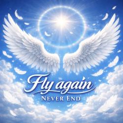 Fly Again Never End - Single. Передняя обложка. Нажмите, чтобы увеличить.