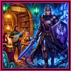 Obsidian Veil Fantasy Music. Передняя обложка. Нажмите, чтобы увеличить.
