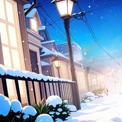 Snowy Town - Single. Передняя обложка. Нажмите, чтобы увеличить.