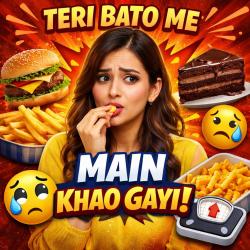 TERI BATO ME MAIN KHAO GAYI - Single. Передняя обложка. Нажмите, чтобы увеличить.