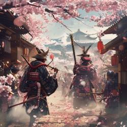 Fierce Iron Resolve — 60 Min Japanese Instrumental BGM. Передняя обложка. Нажмите, чтобы увеличить.