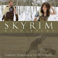 Skyrim Main Theme / Lindsey Stirling & Peter Hollens. Передняя обложка. Нажмите, чтобы увеличить.