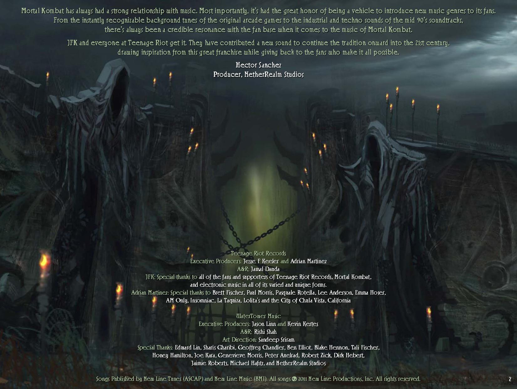 Mortal Kombat: Songs Inspired by the Warriors музыка из игры