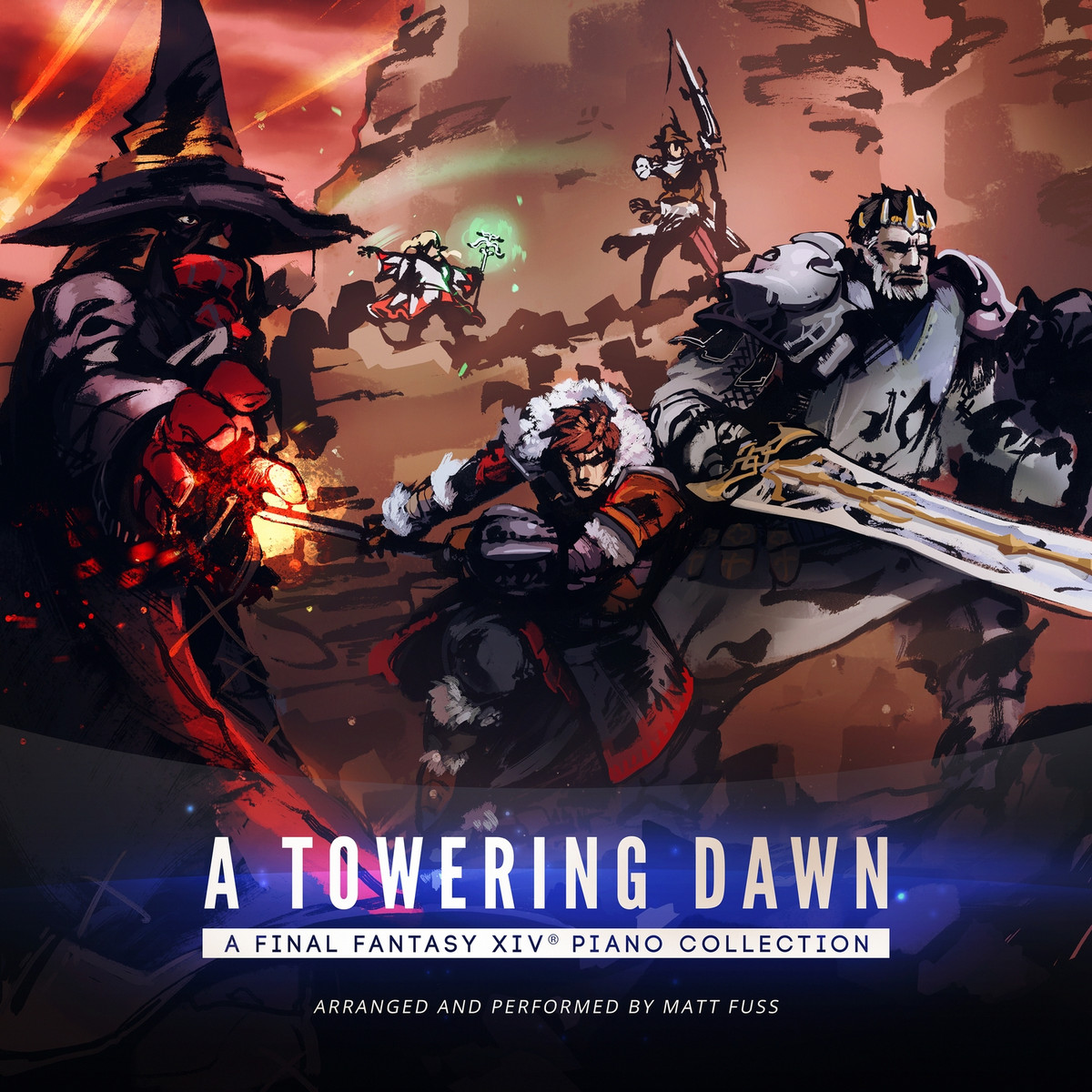 A Towering Dawn: A Final Fantasy XIV Piano Collection Передняя обложка. 