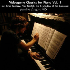 Videogame Classics for Piano Vol 1 inc. Final Fantasy, Nier Gestalt, Ico & Shadow of the Colossus. Передняя обложка. Нажмите, чтобы увеличить.