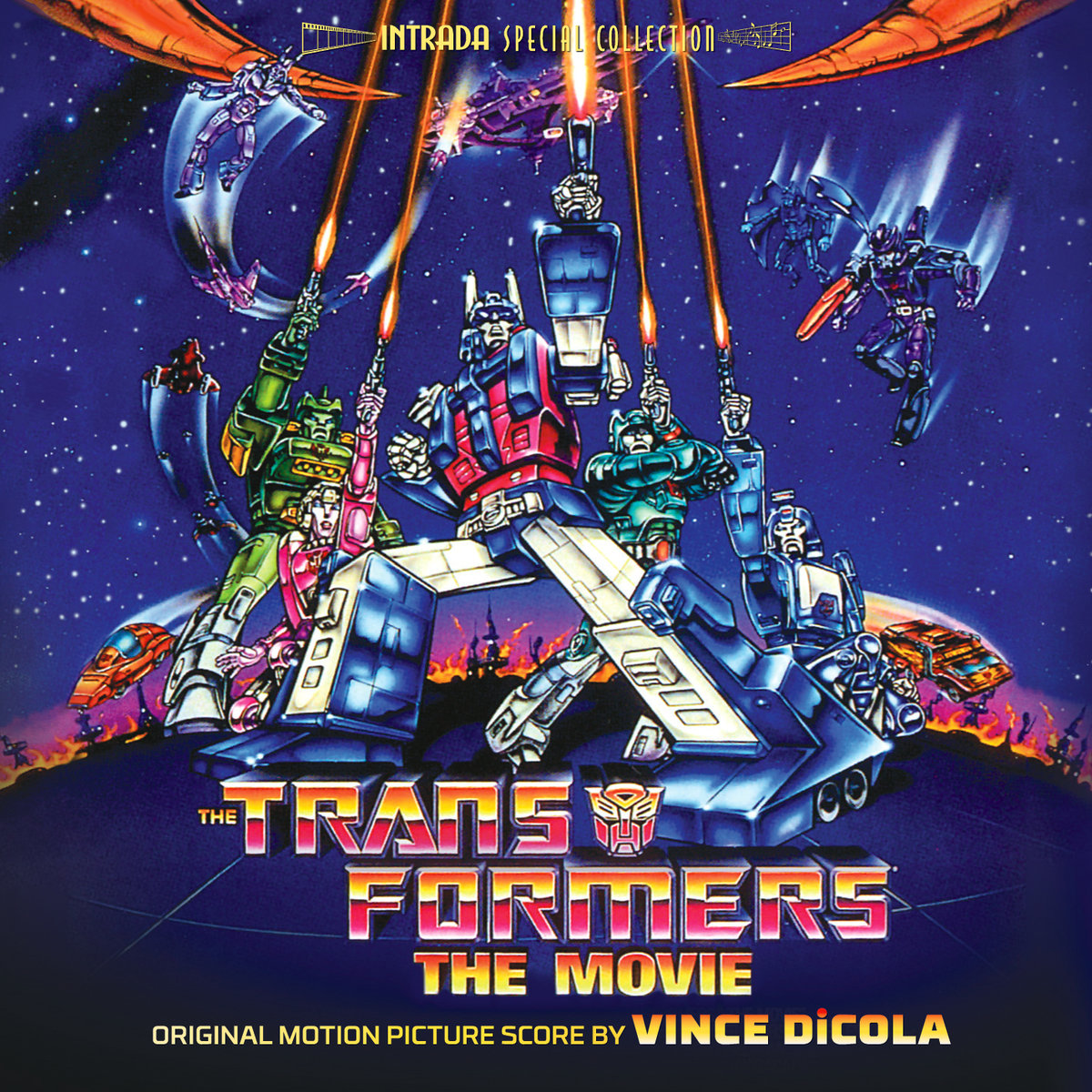 Transformers soundtrack. Трансформеры муви 1986. Винс ДИКОЛА трансформеры.
